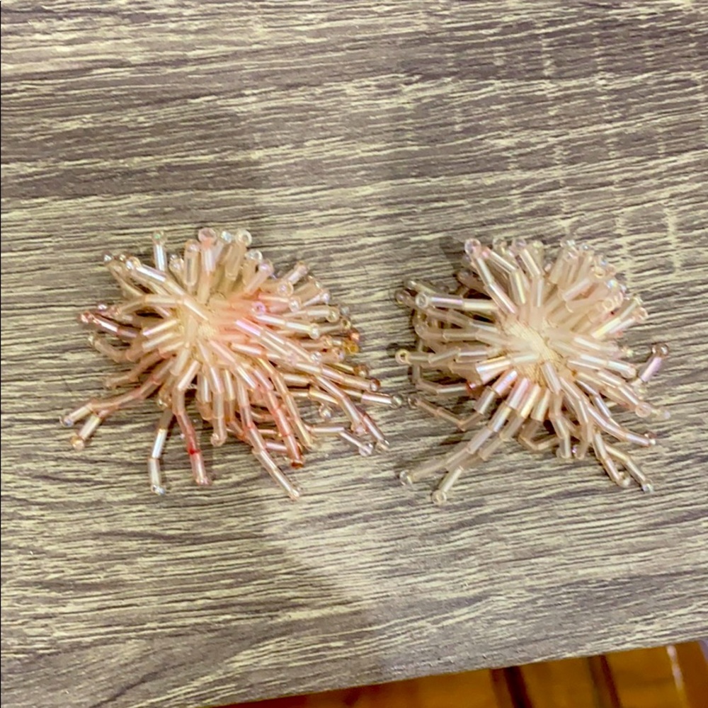 Pinkish clip on earrings